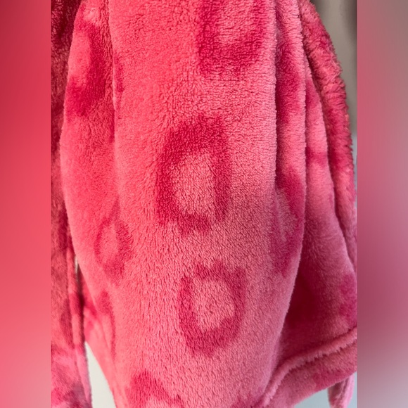 Pekkle Hooded Pink Cheetah Print Bath Robe, Toddler Girl Size 2/3,Cat Bath Robes - Picture 7 of 9